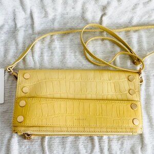 NWT Hammitt Ryan Sunstruck Yellow Crocco Crossbody
